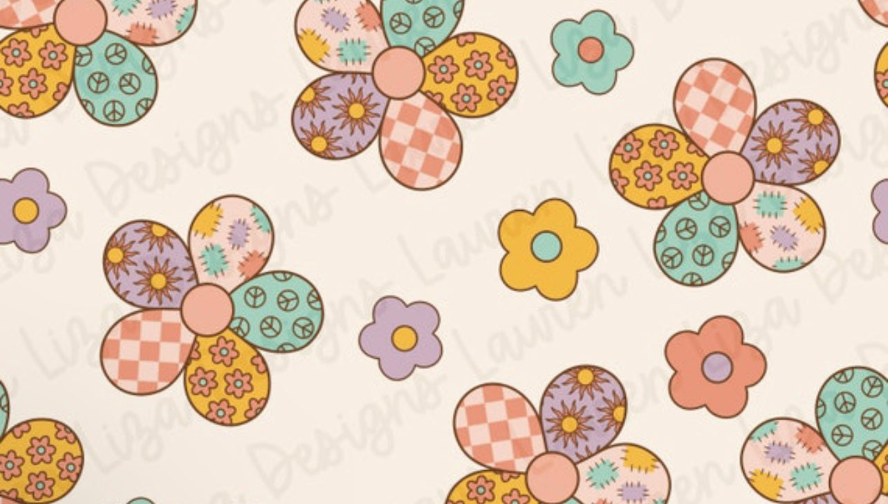 Check floral burst print