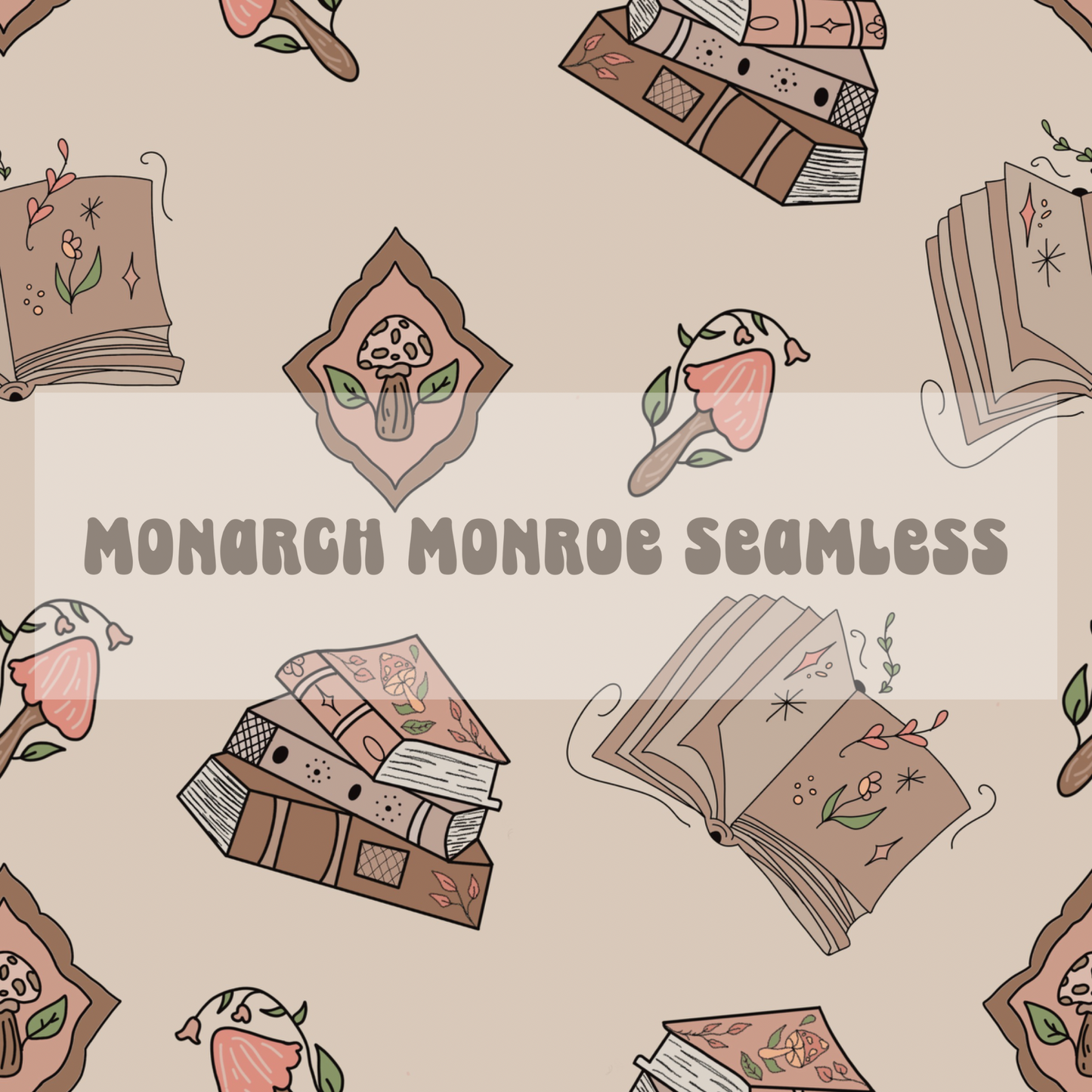 Book mushroom seamless