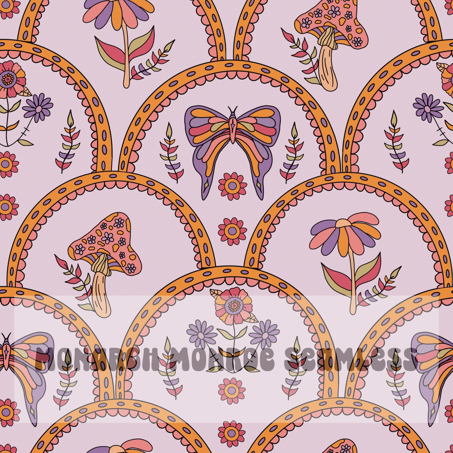Butterfly floral mushroom file