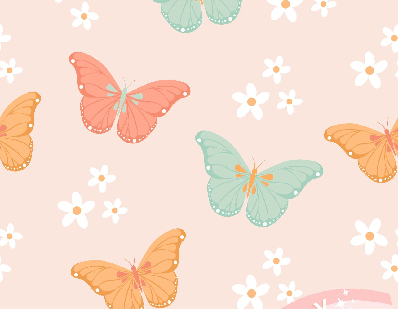 Spring butterfly fabric