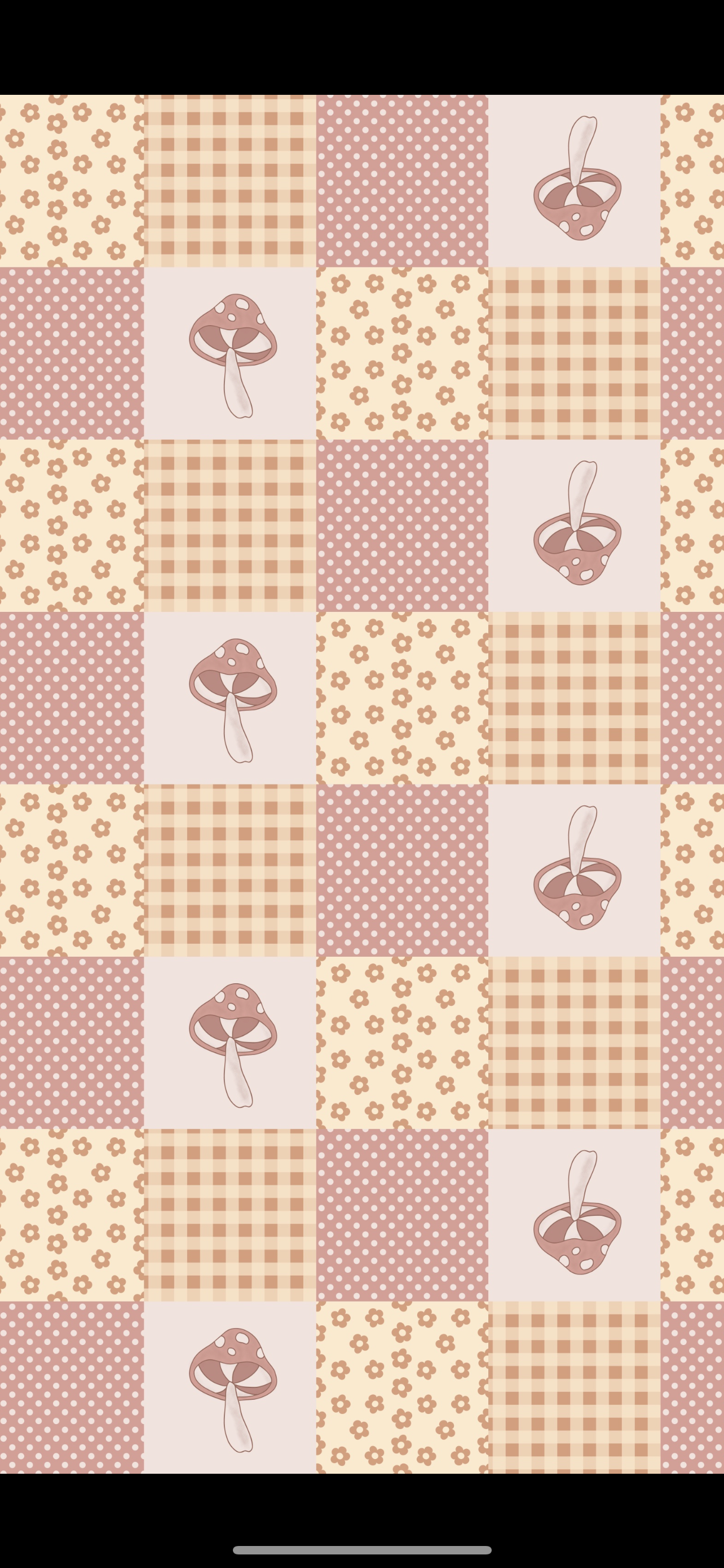 Patchwork mushroom fabric