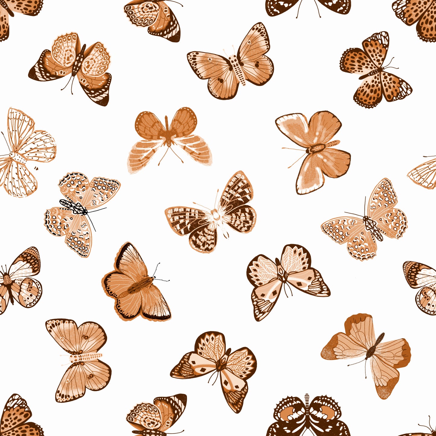 Boho neutral butterflies