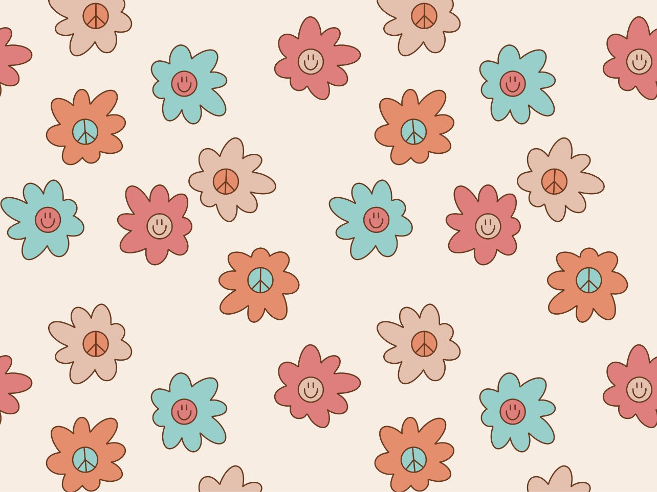 Smiley peace flower