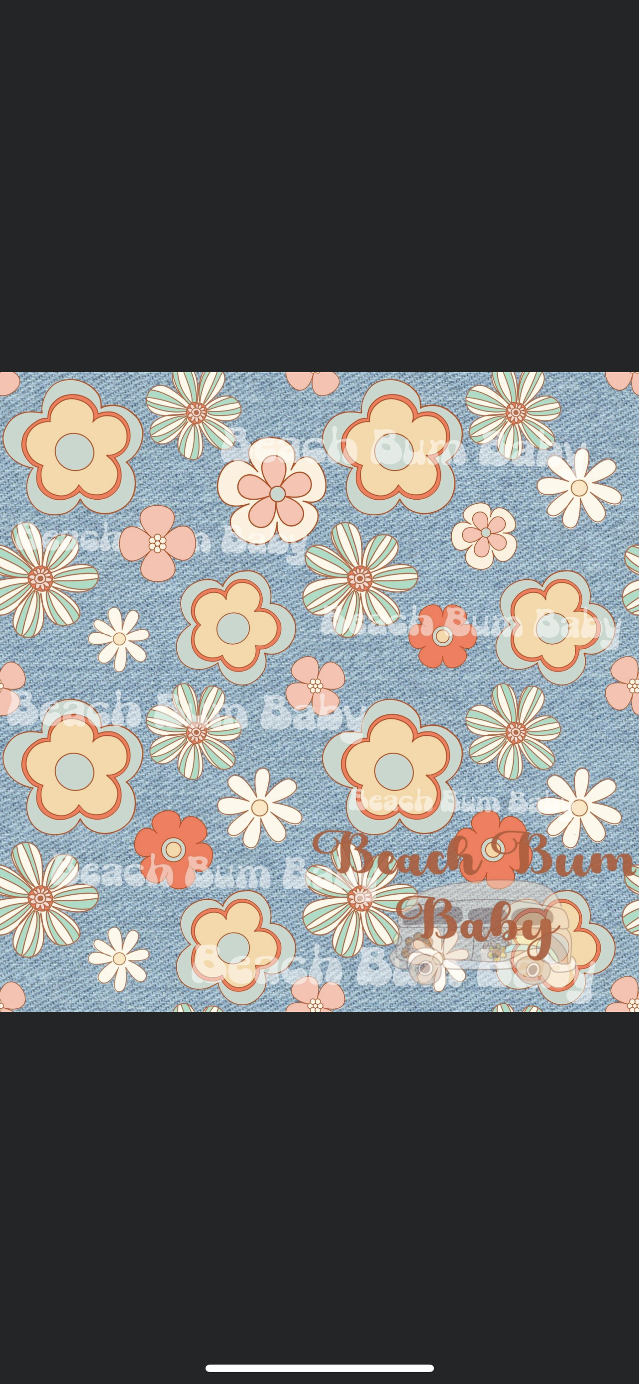 Jean flower fabric