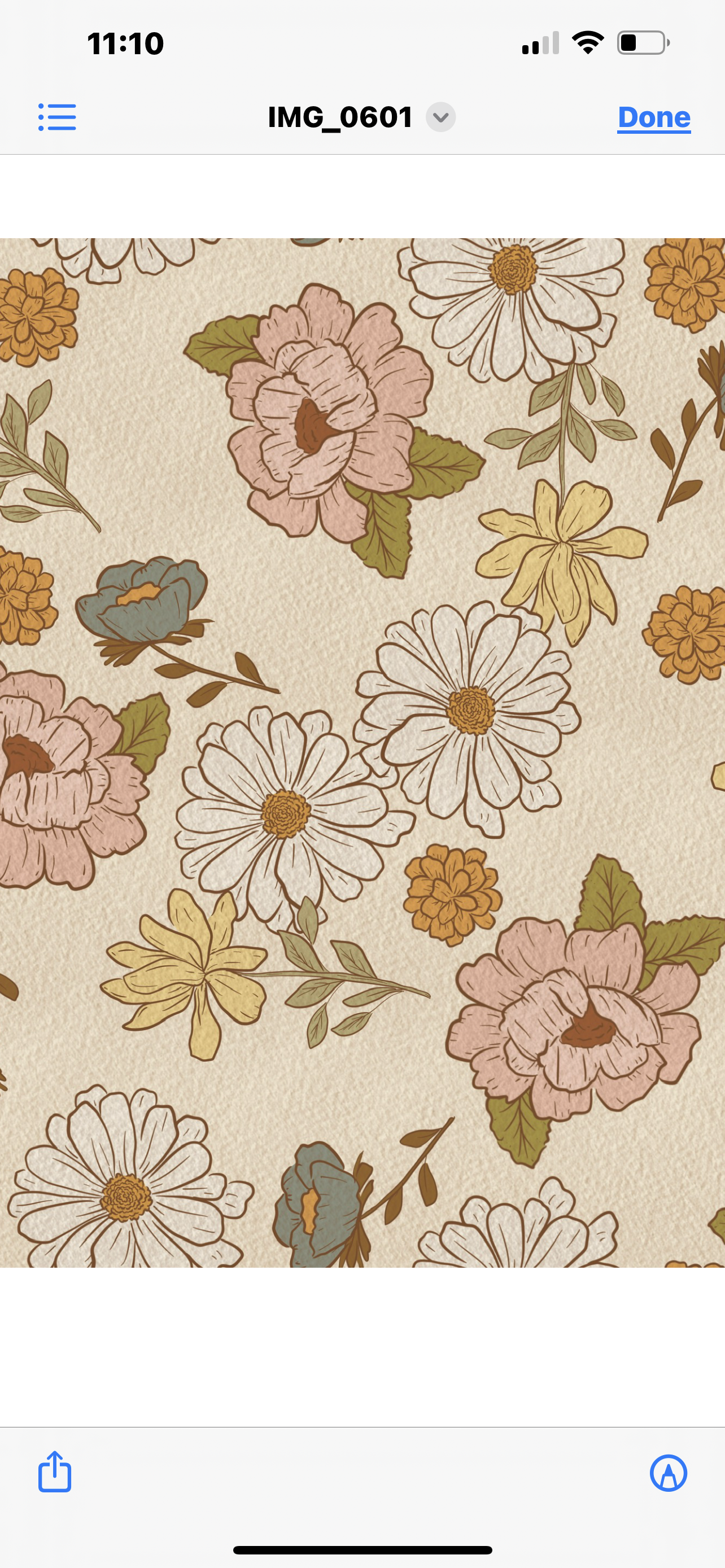 Paper floral fabric