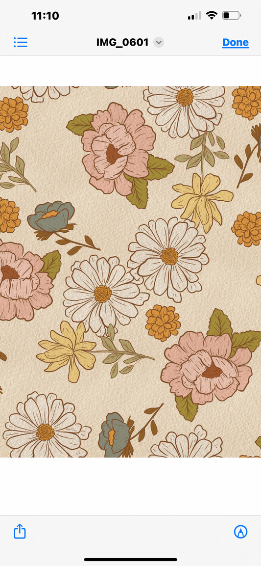 Paper floral fabric