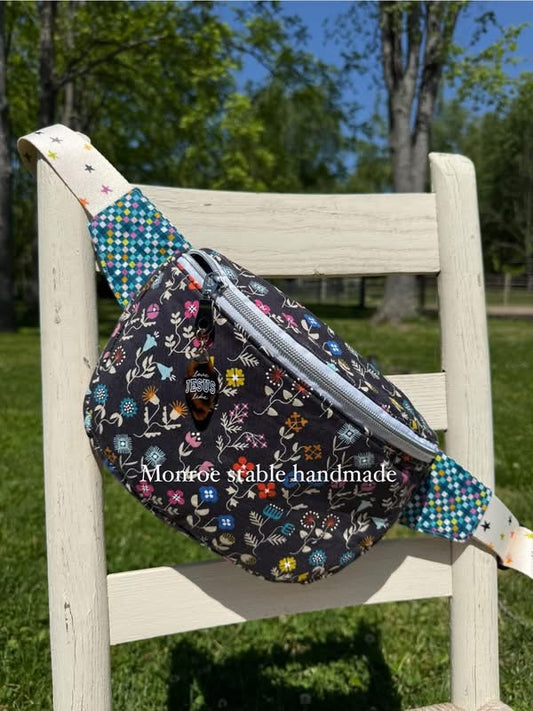 Ready to ship retro bum bag (charm & star strap added) inside is the matching checker.