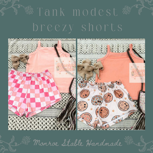 Tank with breezy shorts