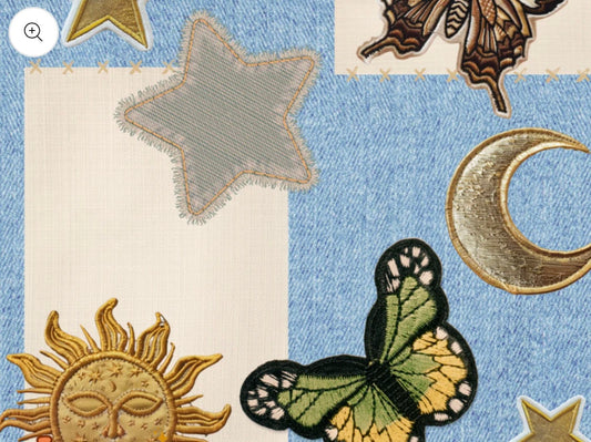 Denim moon sun