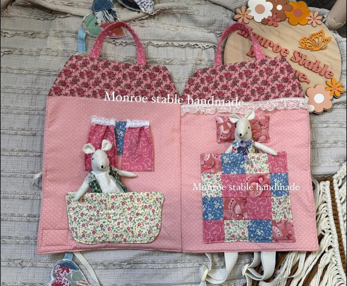 Heirloom mice backpack house please read description