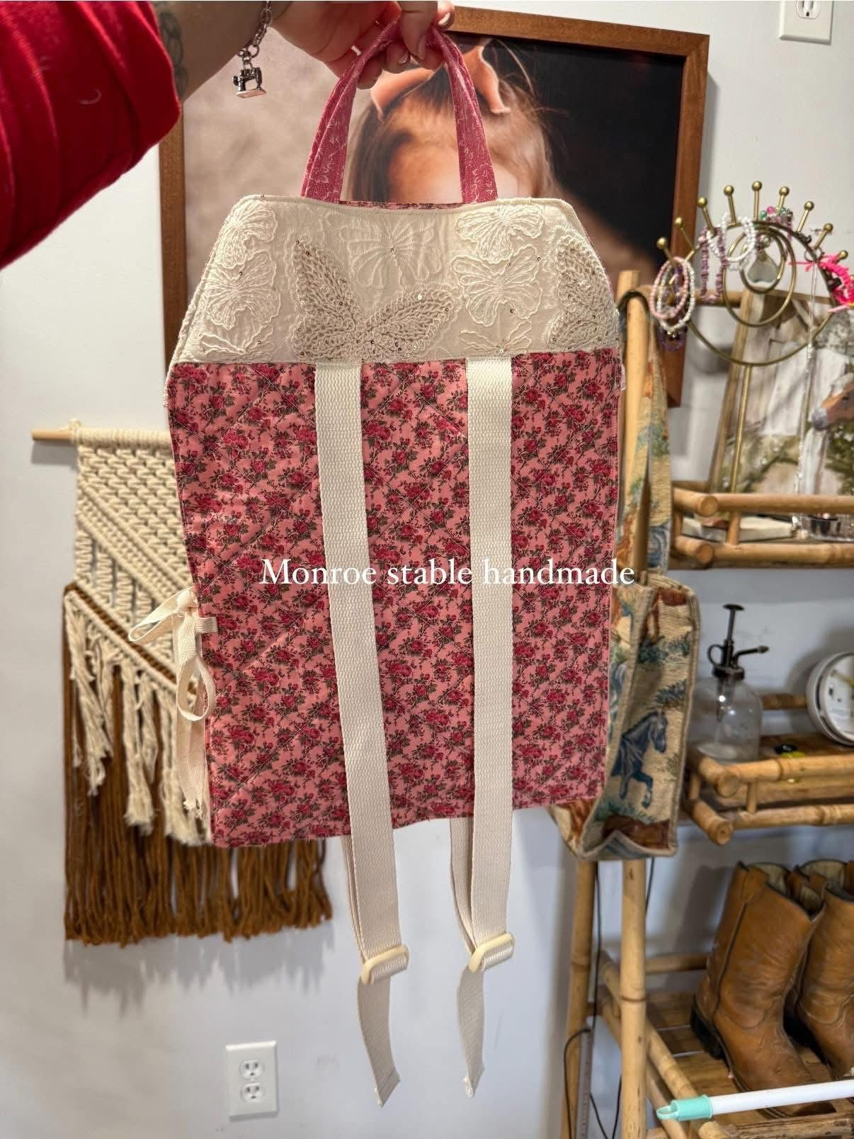 Heirloom mice backpack house please read description