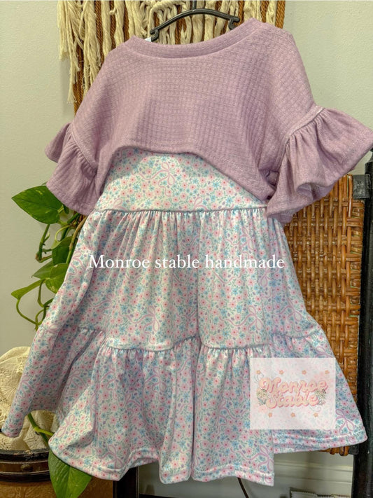 Cross back dress matching top preorder