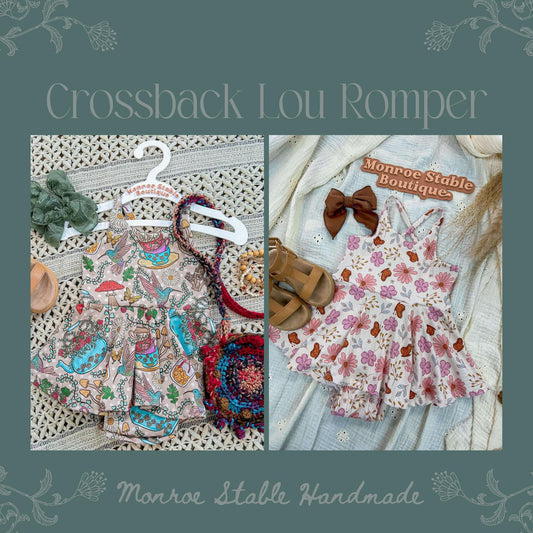 Lou cross back dress (please select dress only or buttons added with Bummies) *add to cart with set