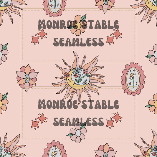 Sun/moon flower seamless