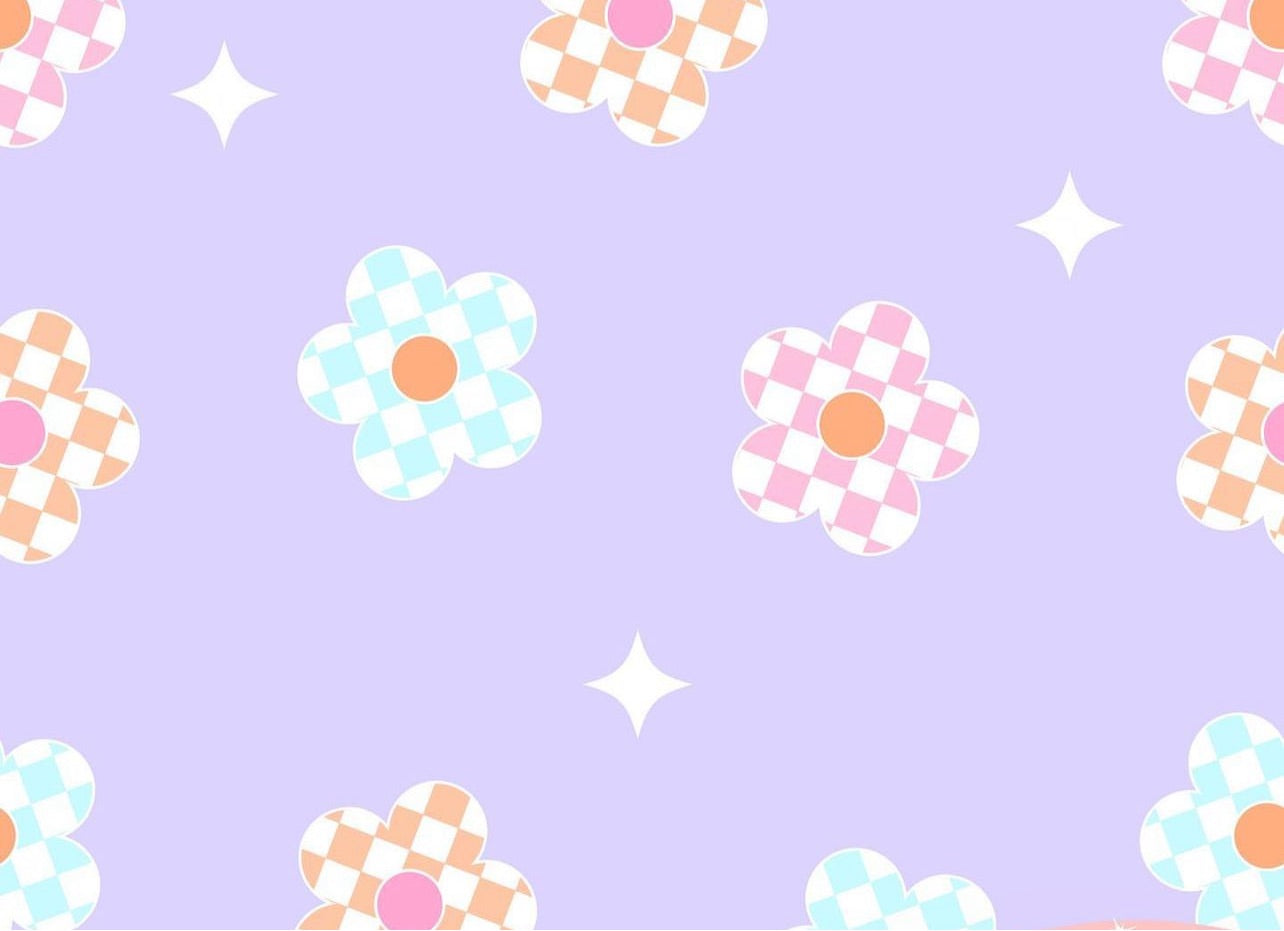 Flower checker pastel