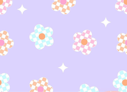 Flower checker pastel