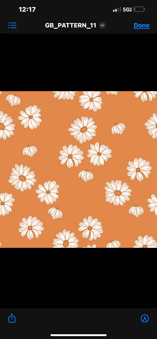 Orange white flower