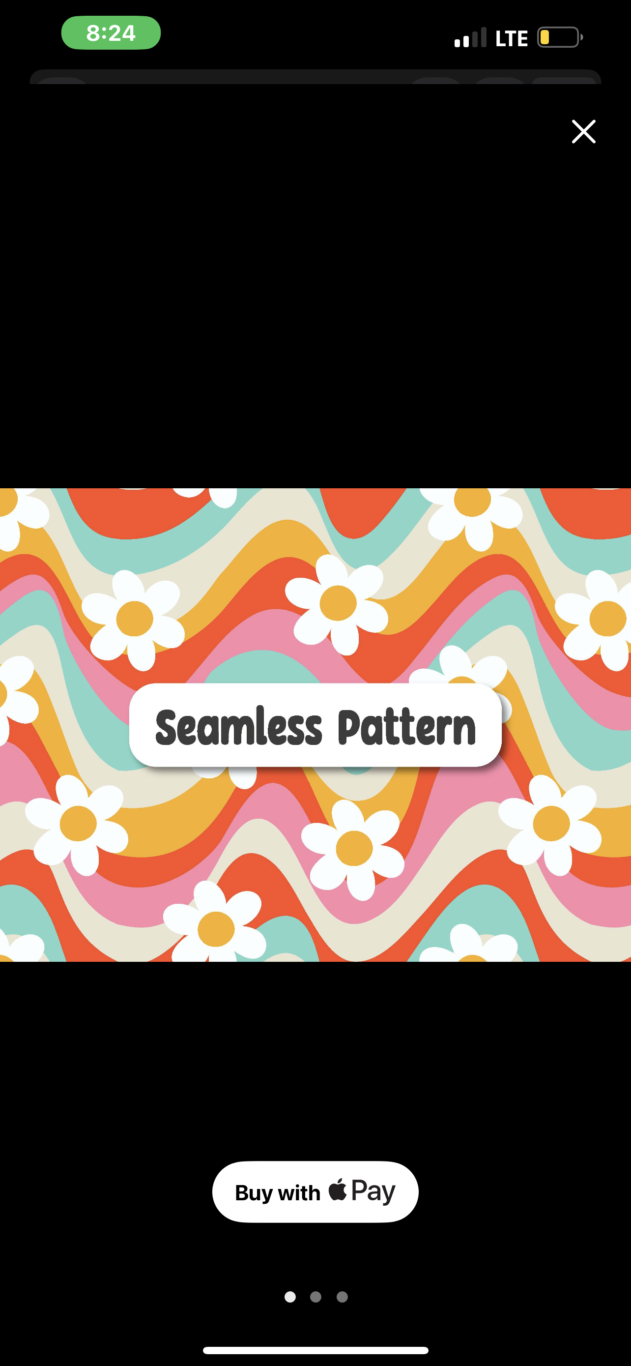 Groovy swirl flower fabric
