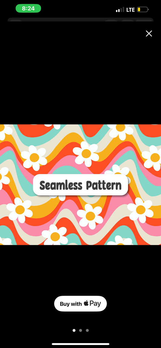 Groovy swirl flower fabric