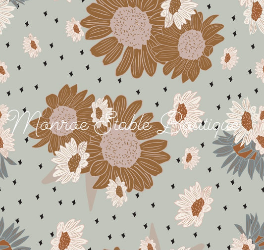 Blue retro sunflower (girls)