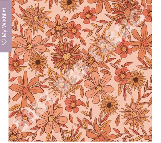 Orange fall floral