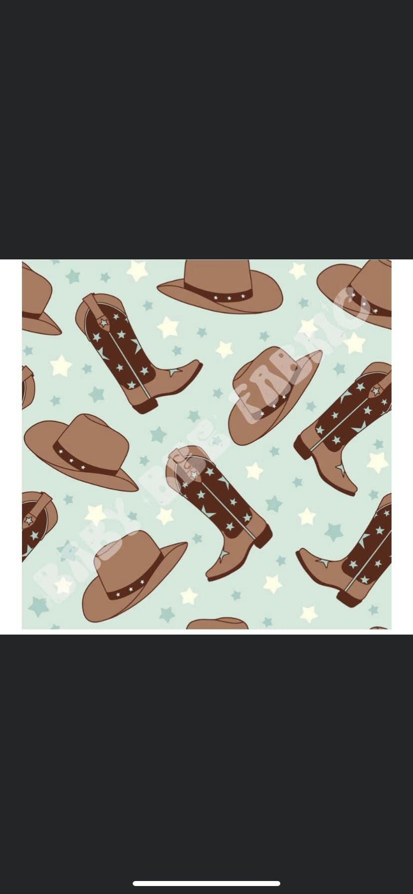 Cowgirl fabric (pick fabric with outfit)