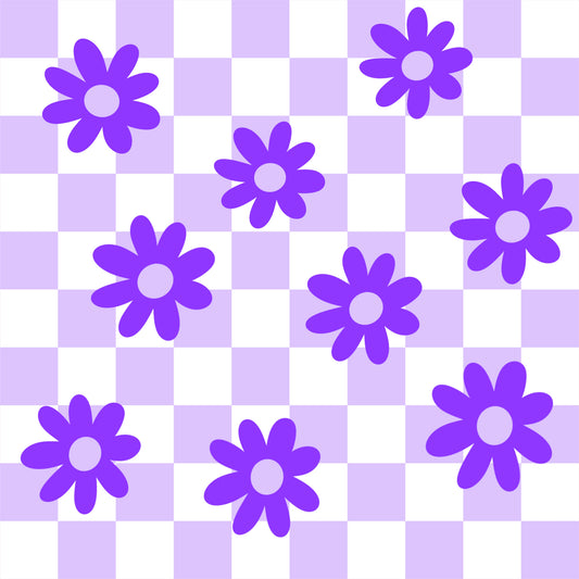 Purple checker flower