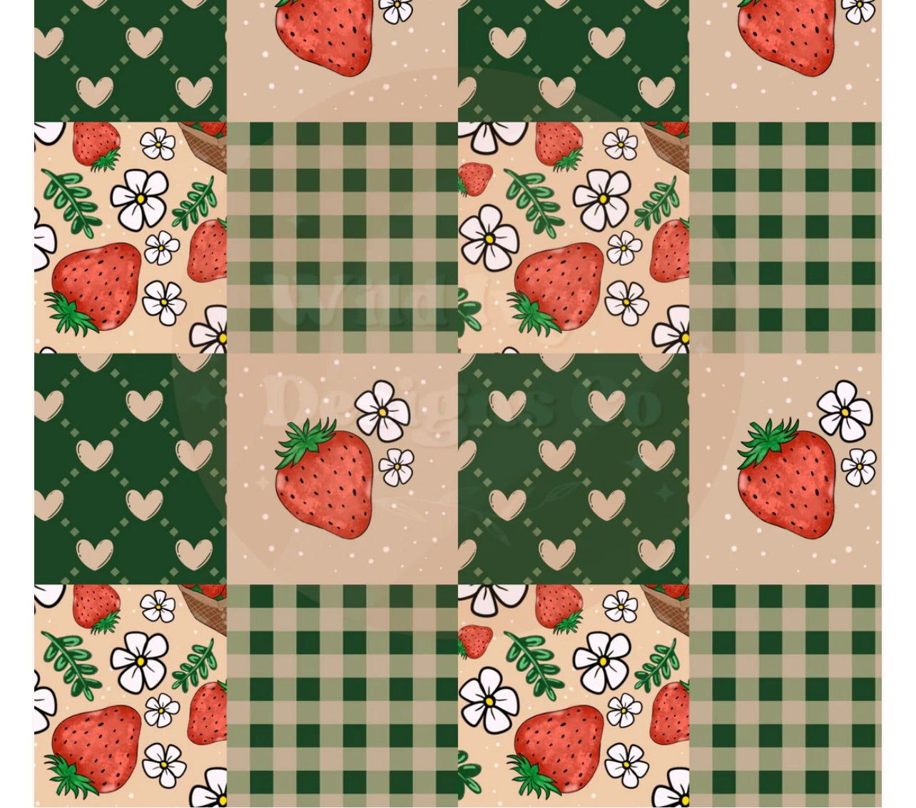 Strawberries patchwork