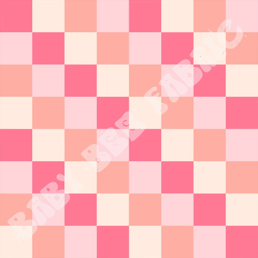 Pink peach check