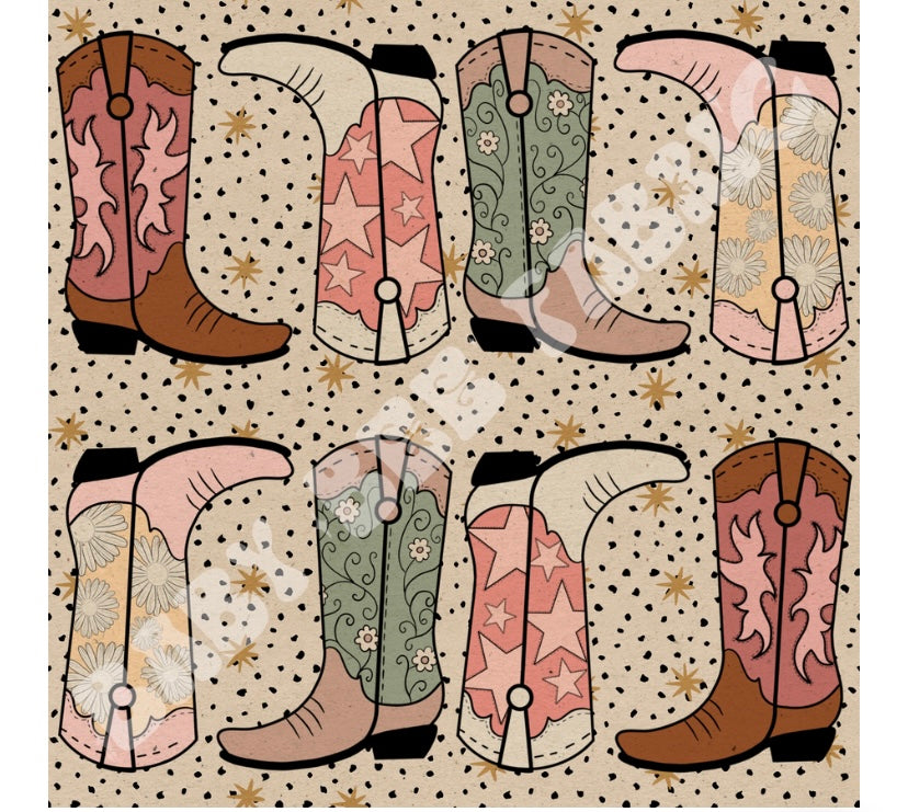 Cowgirl Boots polka girls