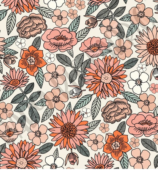 Beautiful flowers (girl fabric)