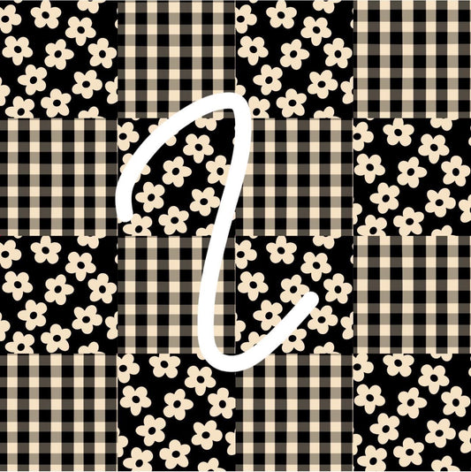 Blk&white flower seamless